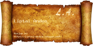 Liptai Andos névjegykártya